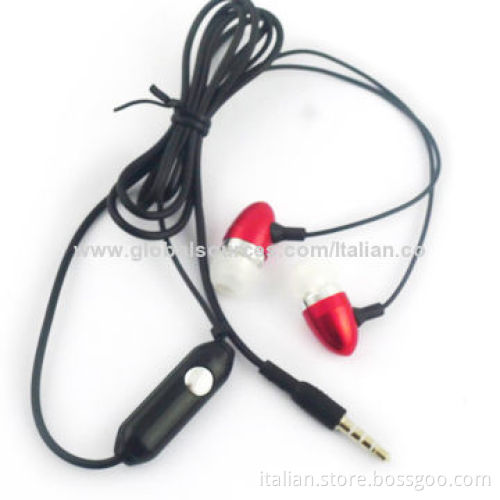 Hot Sale Metal Mobile Phone Earphones, 3.5mm Input Plug Diameter, 1.2m Cable Length